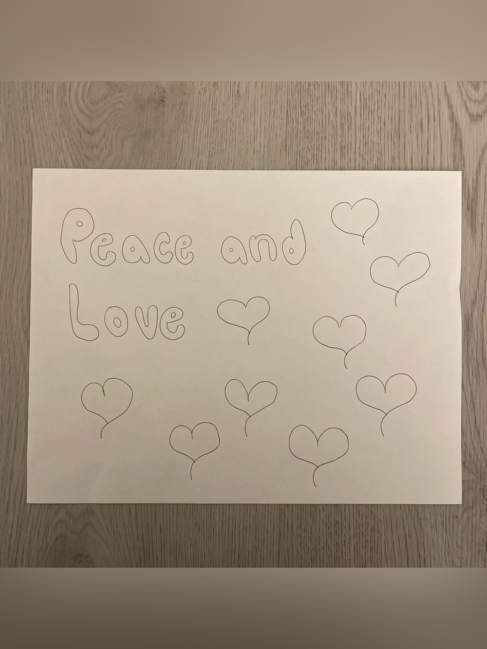Peace and Love drawing